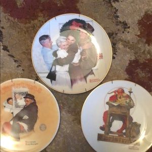 Norman Rockwell decorative Christmas plates